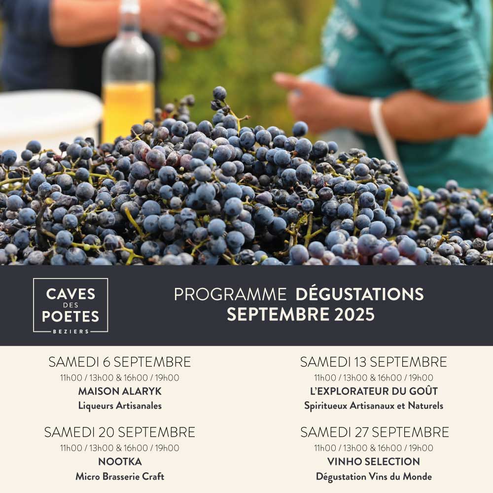 Programme des dégustations de septembre 2025